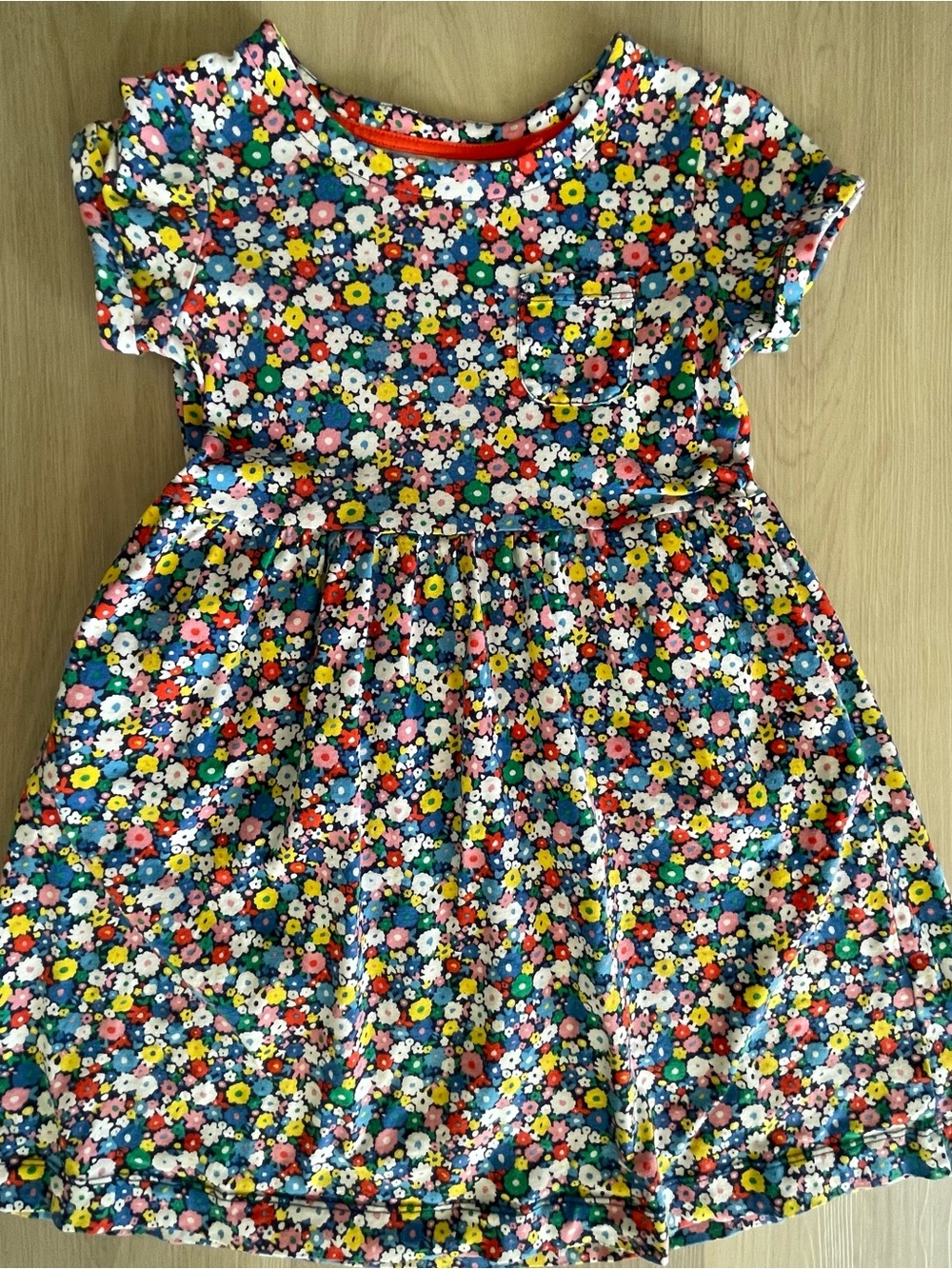 Mini Boden Floral Cotton Dress — Multicolor Flowers